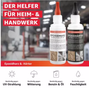 Everglue 2K 30-Minuten-Epoxy Epoxidharz 200g Dosierflaschen 1:1