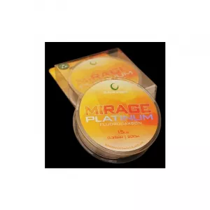 Gardner Tackle Mirage Platinum Fluorocarbon ist eine einzigartige, weiche und starke Ultrahochleistungs-Fluorocarbon-Hauptschnur die dem Angler zur Verfügung stehen kann.