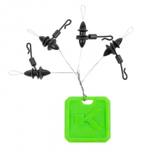Korum  Speci - Heli Kits  Das Speci Heli Kit bietet ein sicheres, vielseitiges Rig für Helikopter-Setups, Paternoster und Link Ledgering. Ein mattiertet Big Eye Wirbel